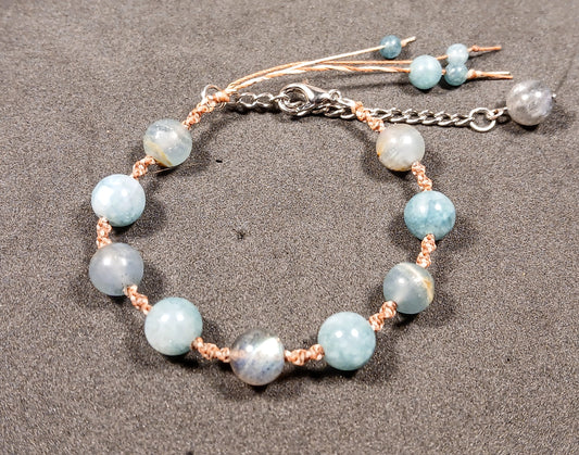 Labradorite, Blue Angelite & Blue Calcite