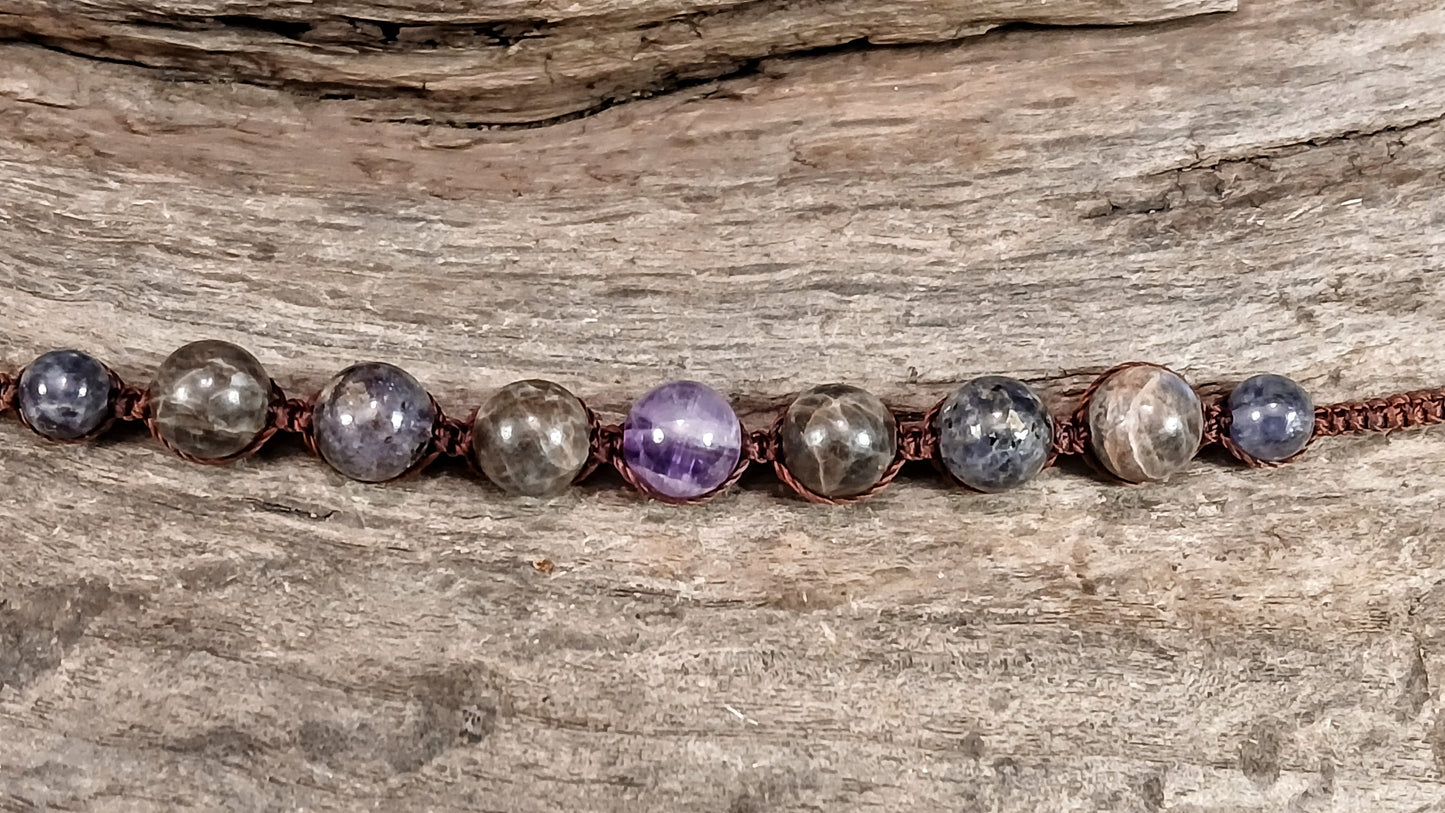 Amethyst, Iolite & Coffee Spectralite