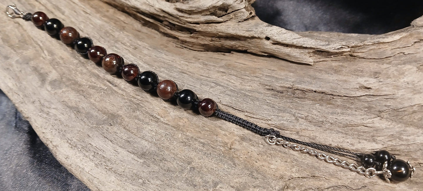 Garnet, Bloodstone and Black Tormaline