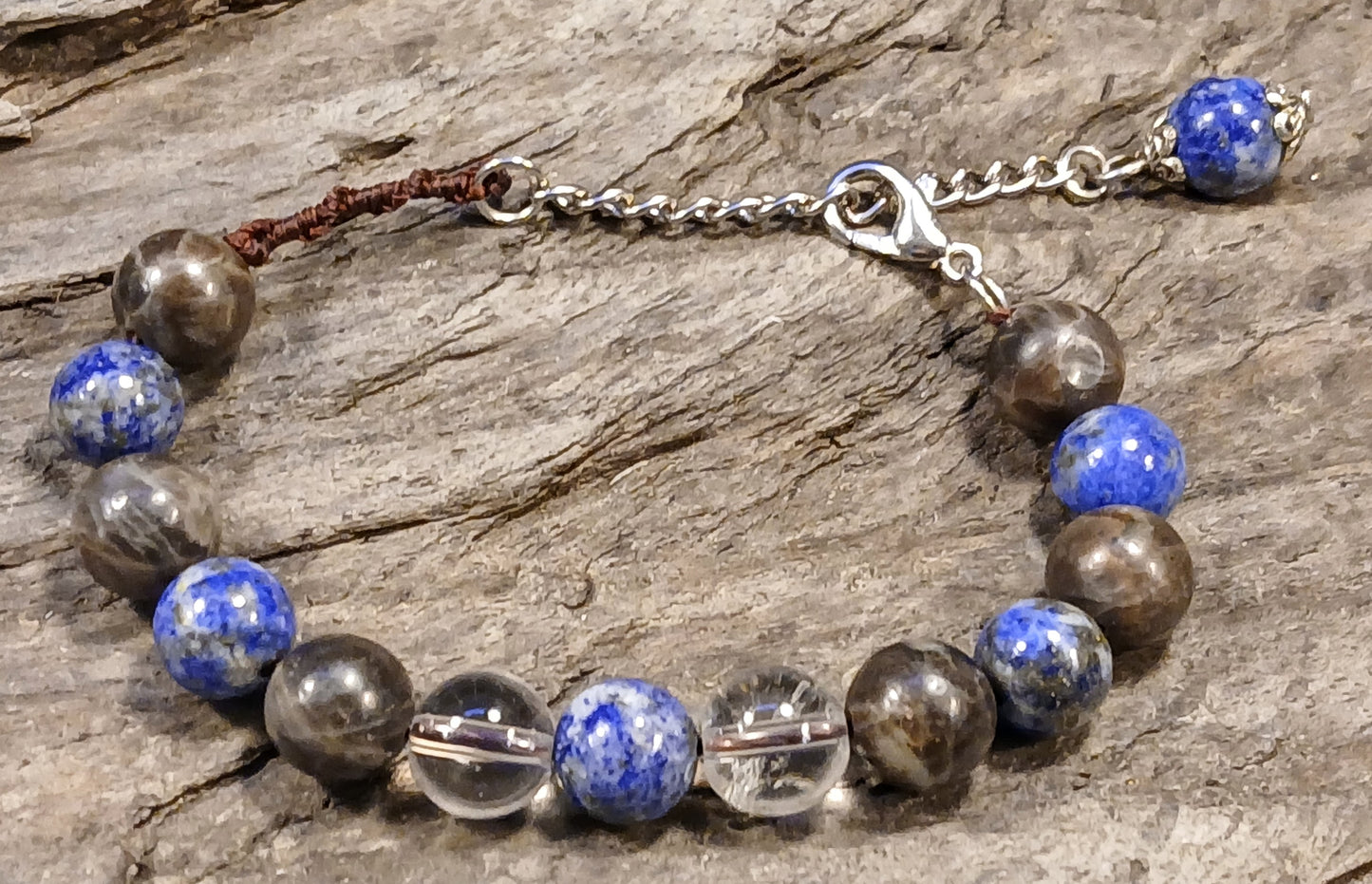 Lapis Lazuli, Clear Quartz and Coffee Spectralite