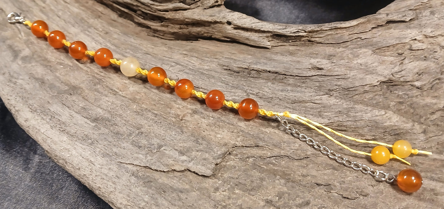 Golden Thread Jade & Carnelian