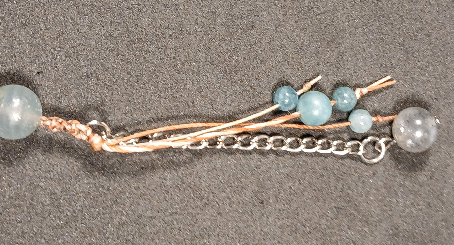 Labradorite, Blue Angelite & Blue Calcite