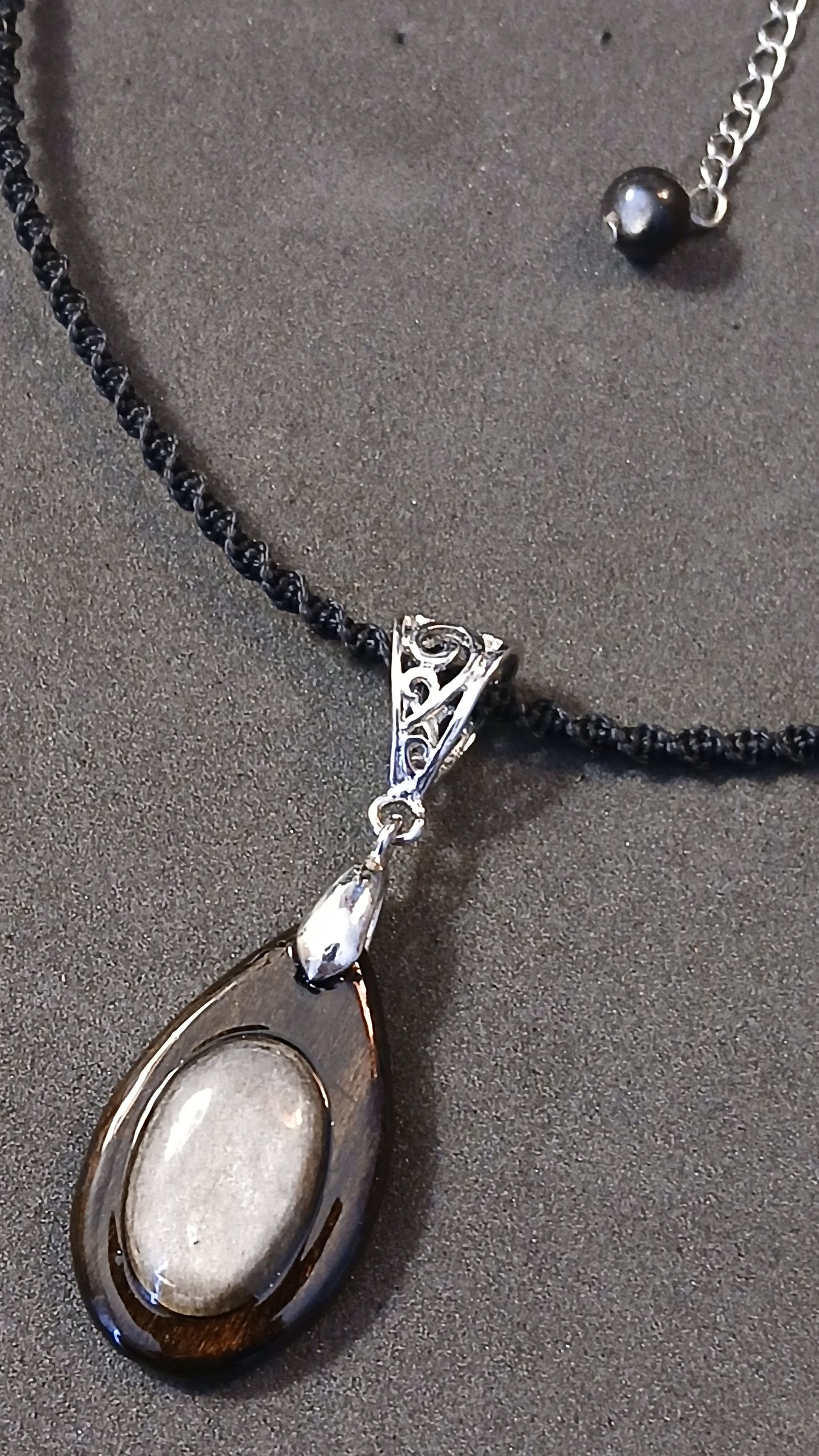 Silver Sheen Obsidian Choker/Collar