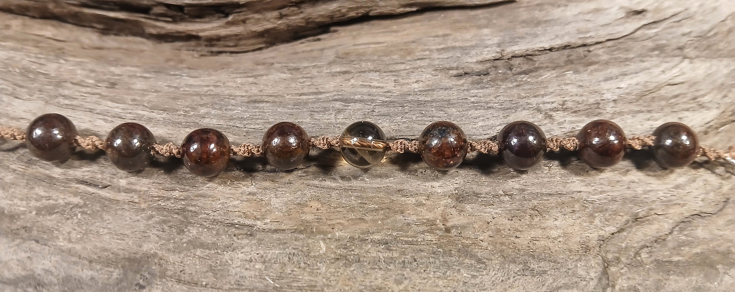 Smokey Quartz and Garnet