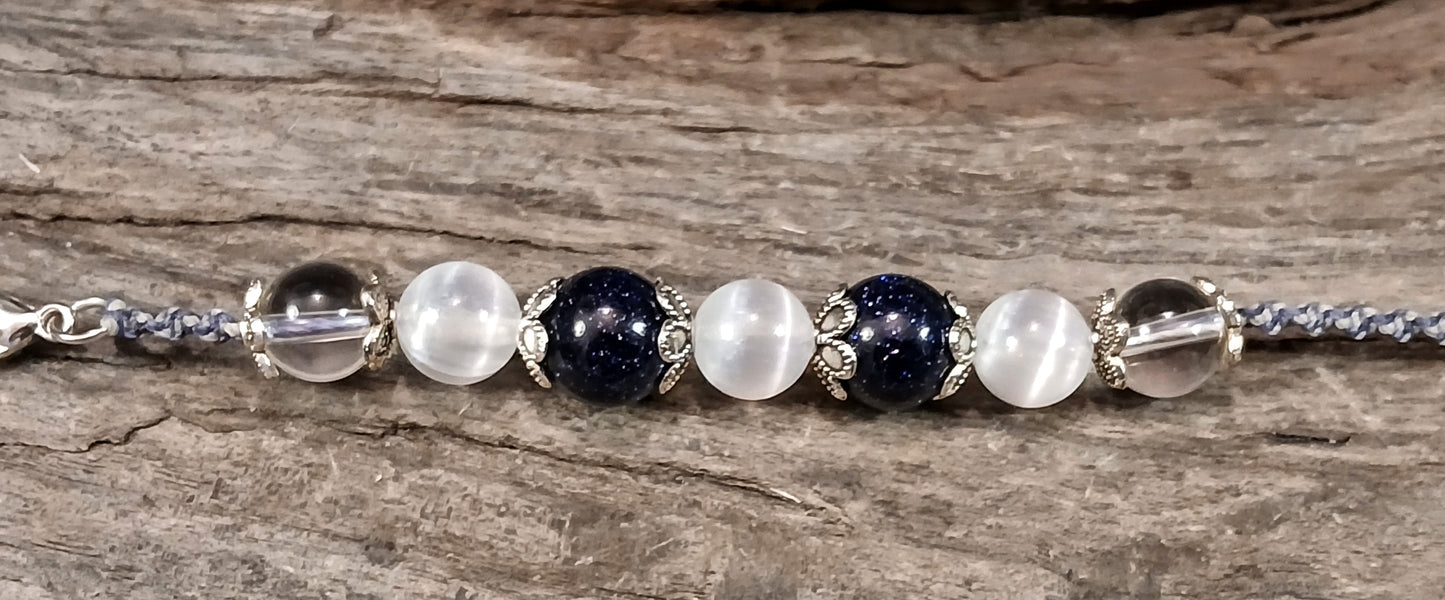 Blue Sandstone, Selenite & Himalayan Quartz