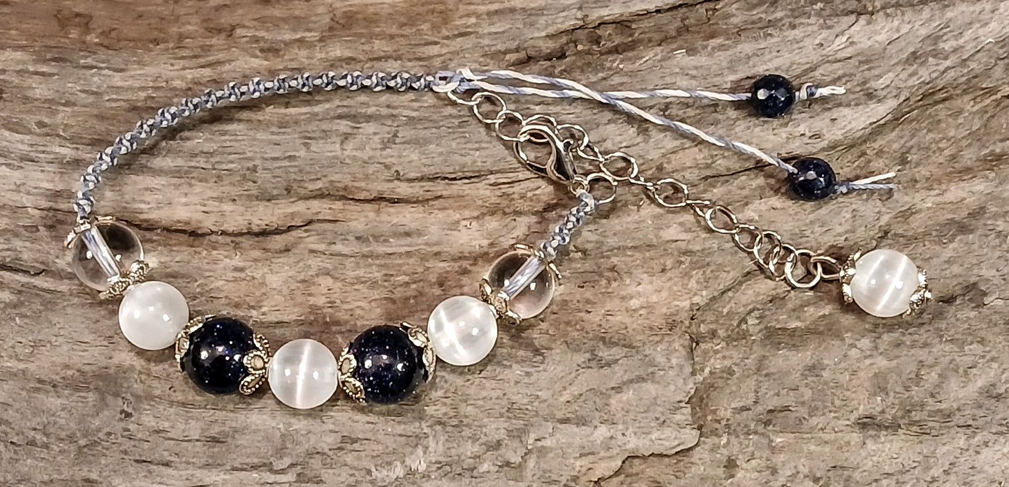 Blue Sandstone, Selenite & Himalayan Quartz