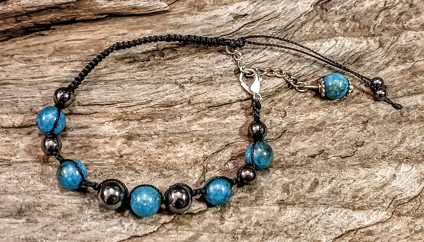 Blue Apatite & Hematite