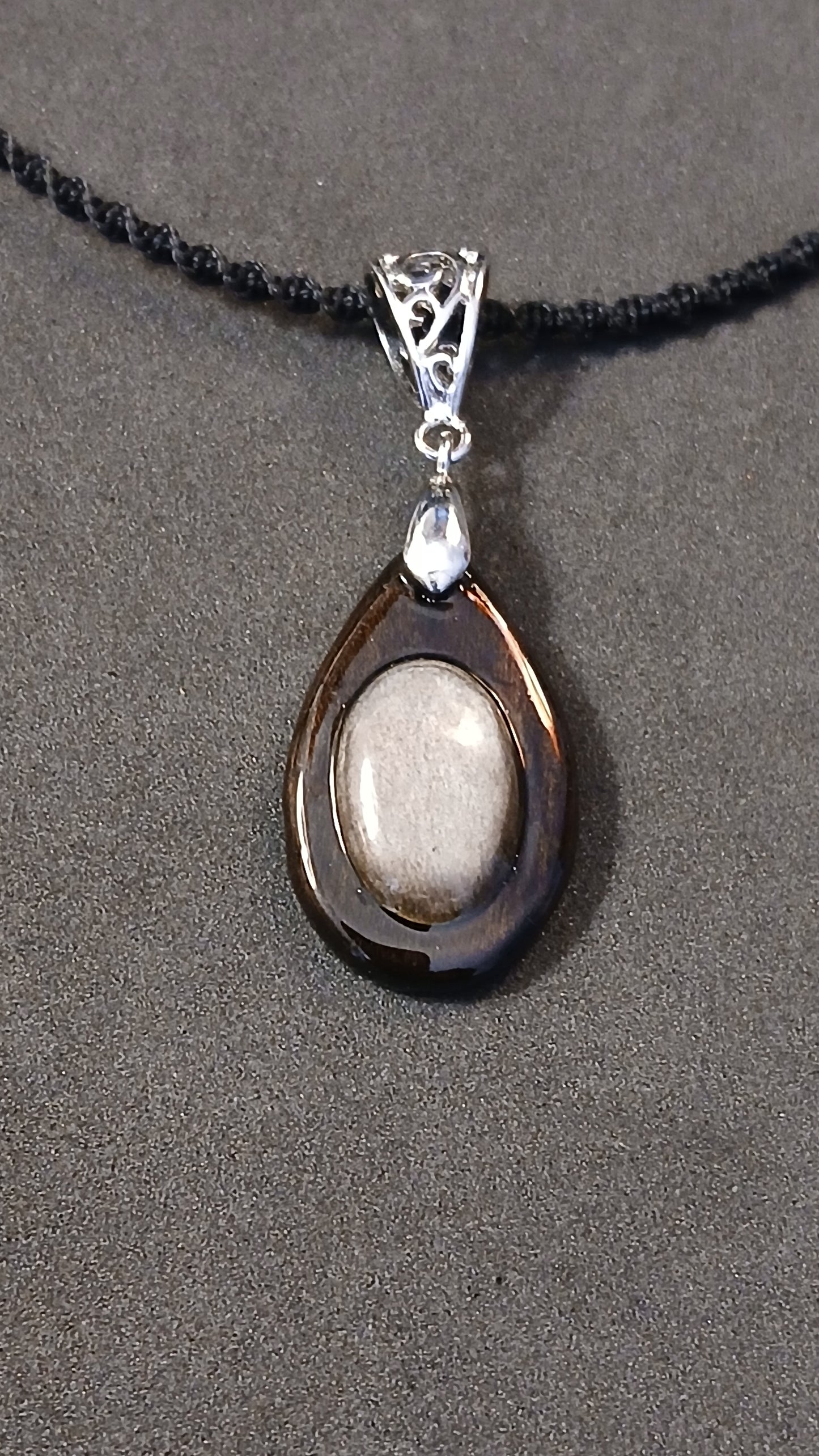 Silver Sheen Obsidian Choker/Collar