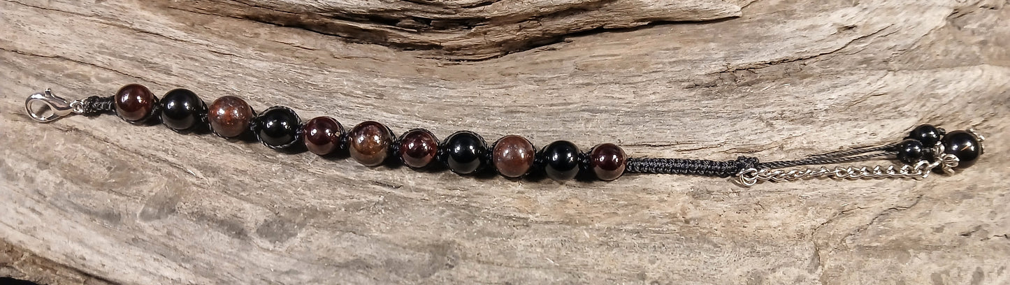 Garnet, Bloodstone and Black Tormaline