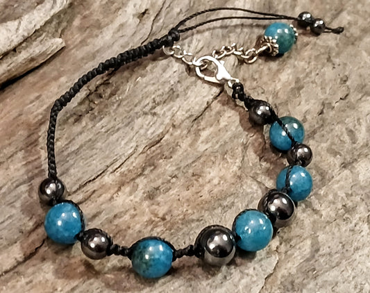 Blue Apatite & Hematite