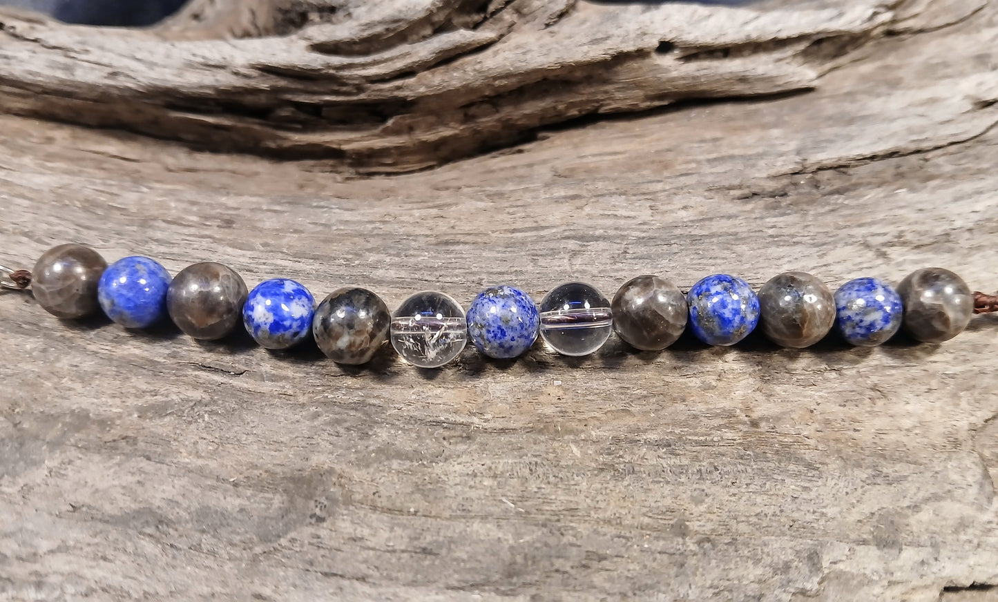Lapis Lazuli, Clear Quartz and Coffee Spectralite