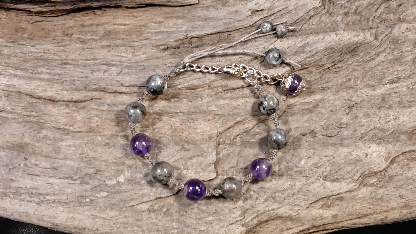 Amethyst & Larvikite