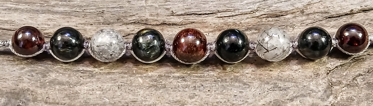 Garnet, Arfvedsonite, Tormalated Quartz