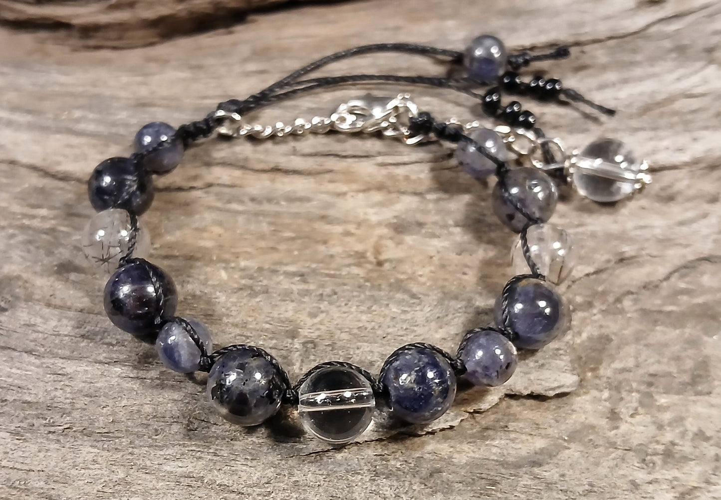 Clear Quartz, Iolite & Tormalated Quartz