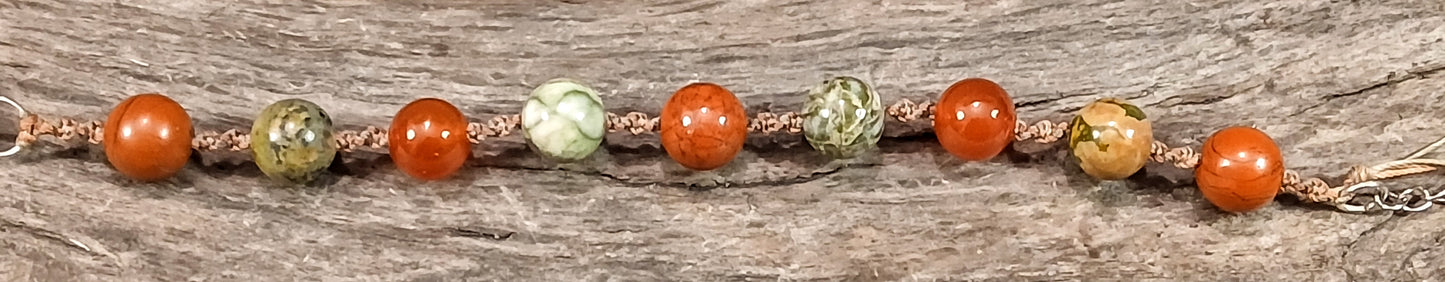 Red and Green Jasper & Carnelian