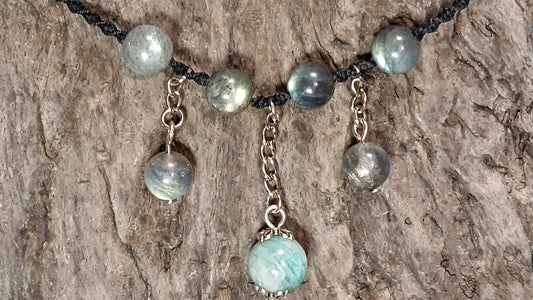 Amazonite & Labradorite Choker