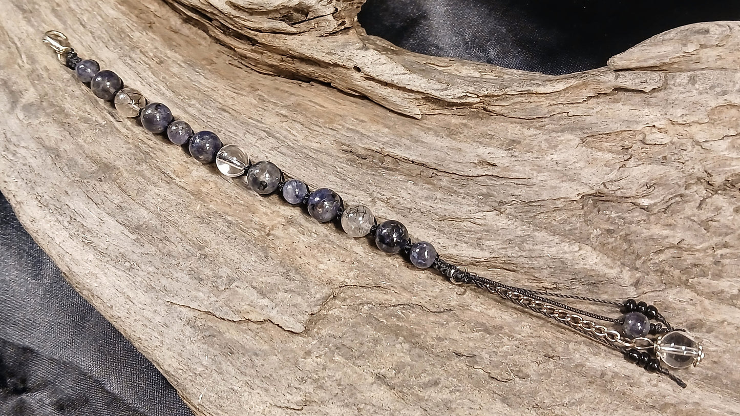 Clear Quartz, Iolite & Tormalated Quartz