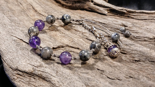 Amethyst & Larvikite