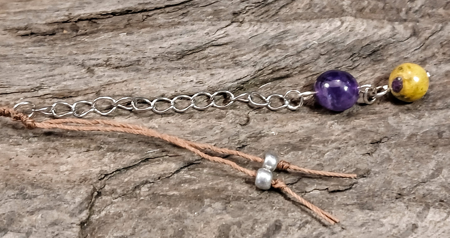 Atlantisite Stichtite & Amethyst