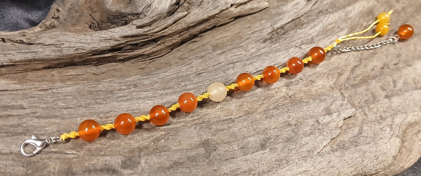 Golden Thread Jade & Carnelian