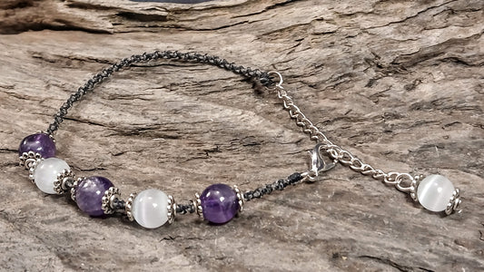 Amethyst & Satin Spar