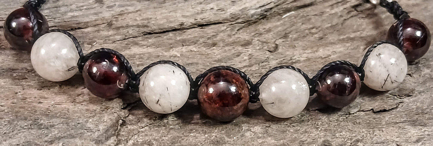 Garnet & Tormalated Quartz