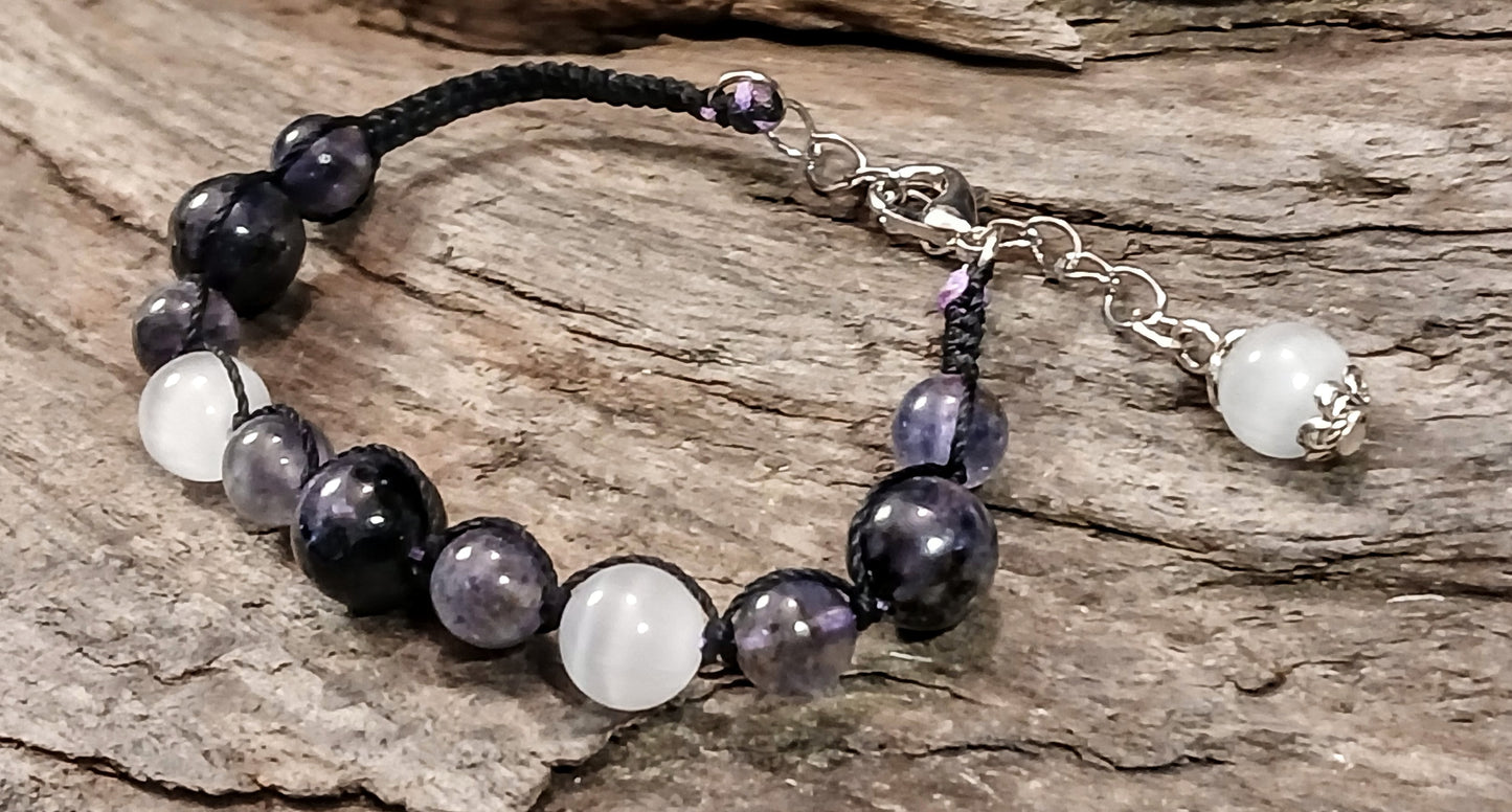 Iolite & Satin Spar