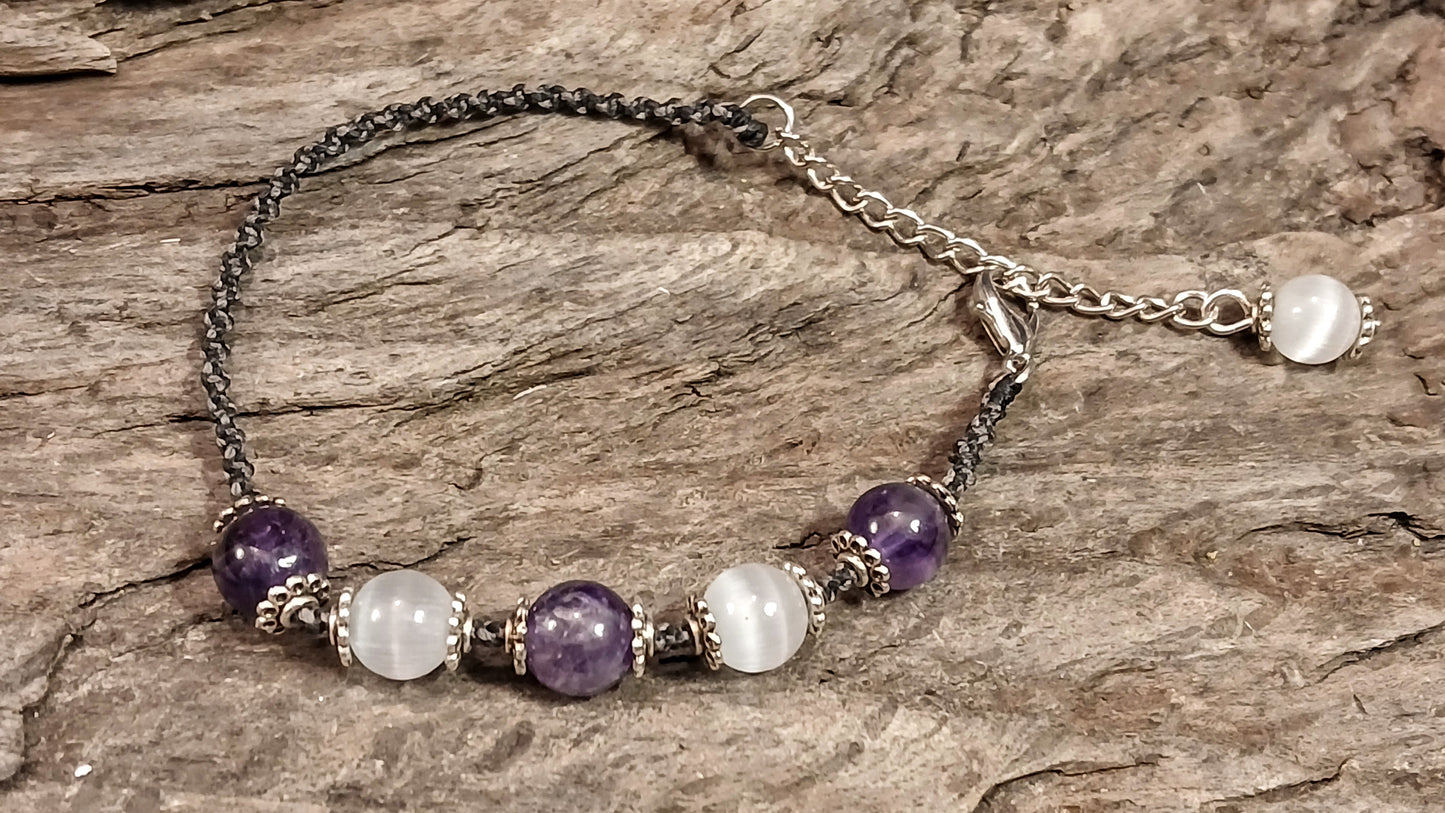 Amethyst & Satin Spar
