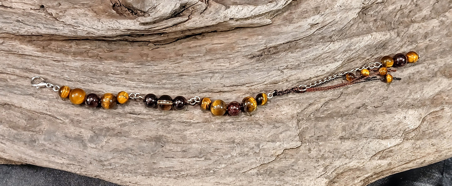 Smokey Quartz, Garnet and Tigers Eye