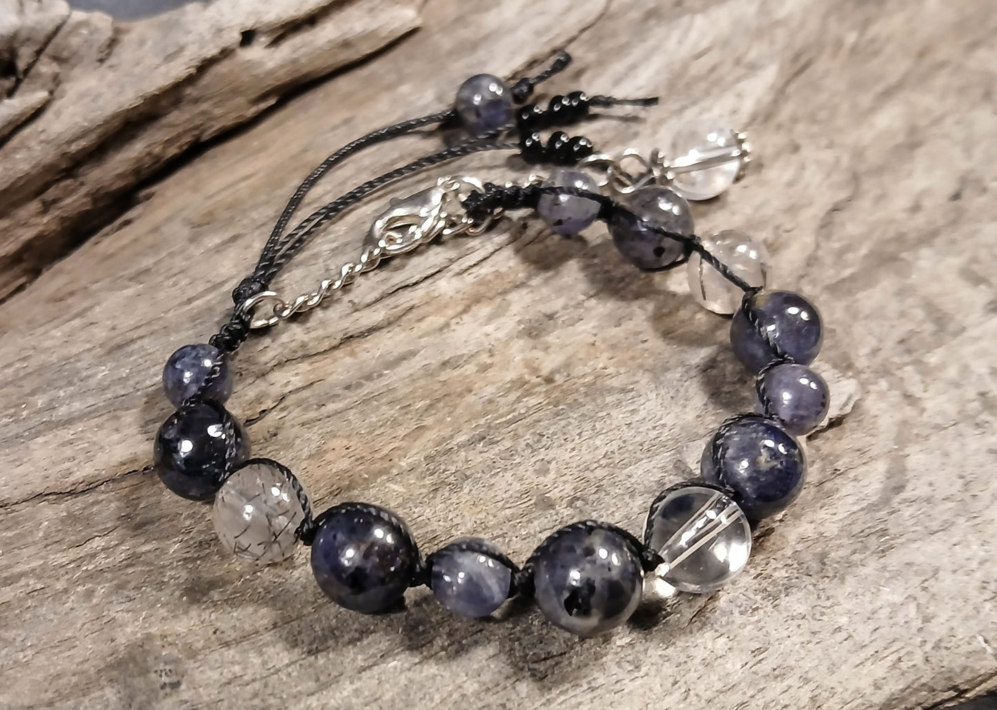 Clear Quartz, Iolite & Tormalated Quartz