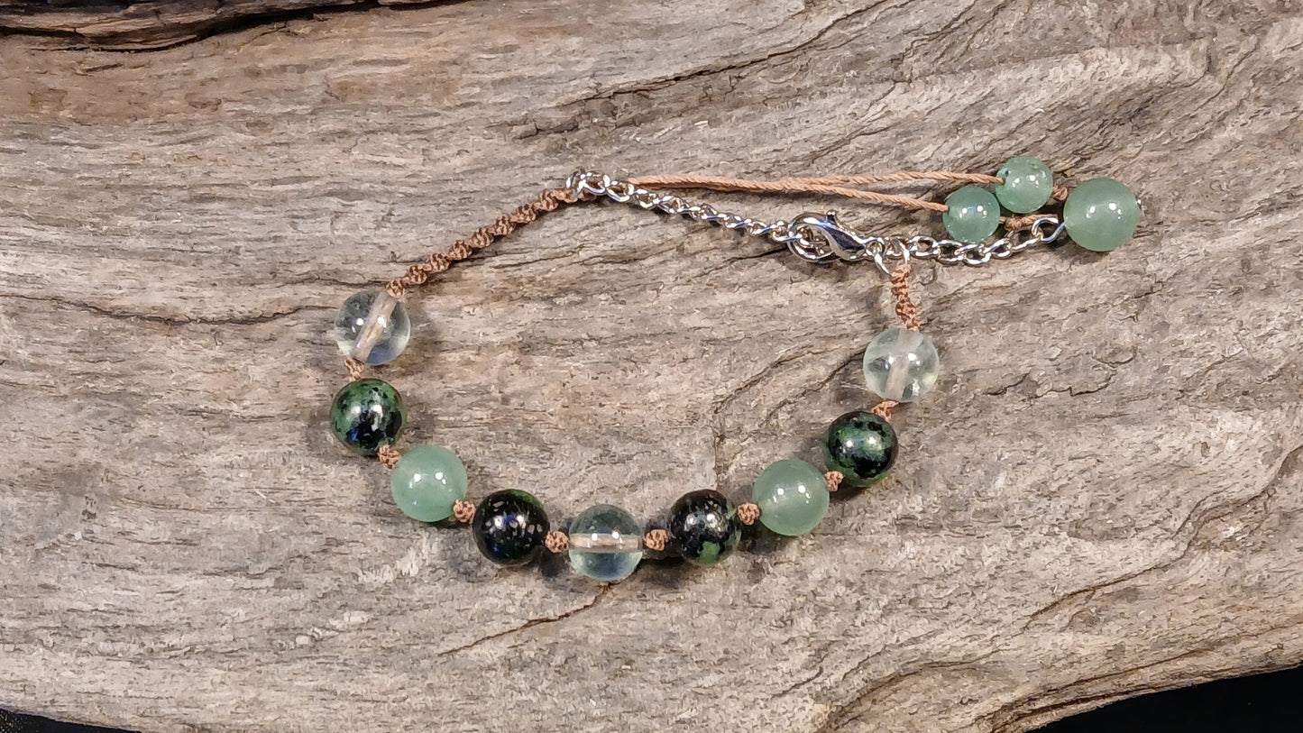 Flourite, Zoisite & Adventurine