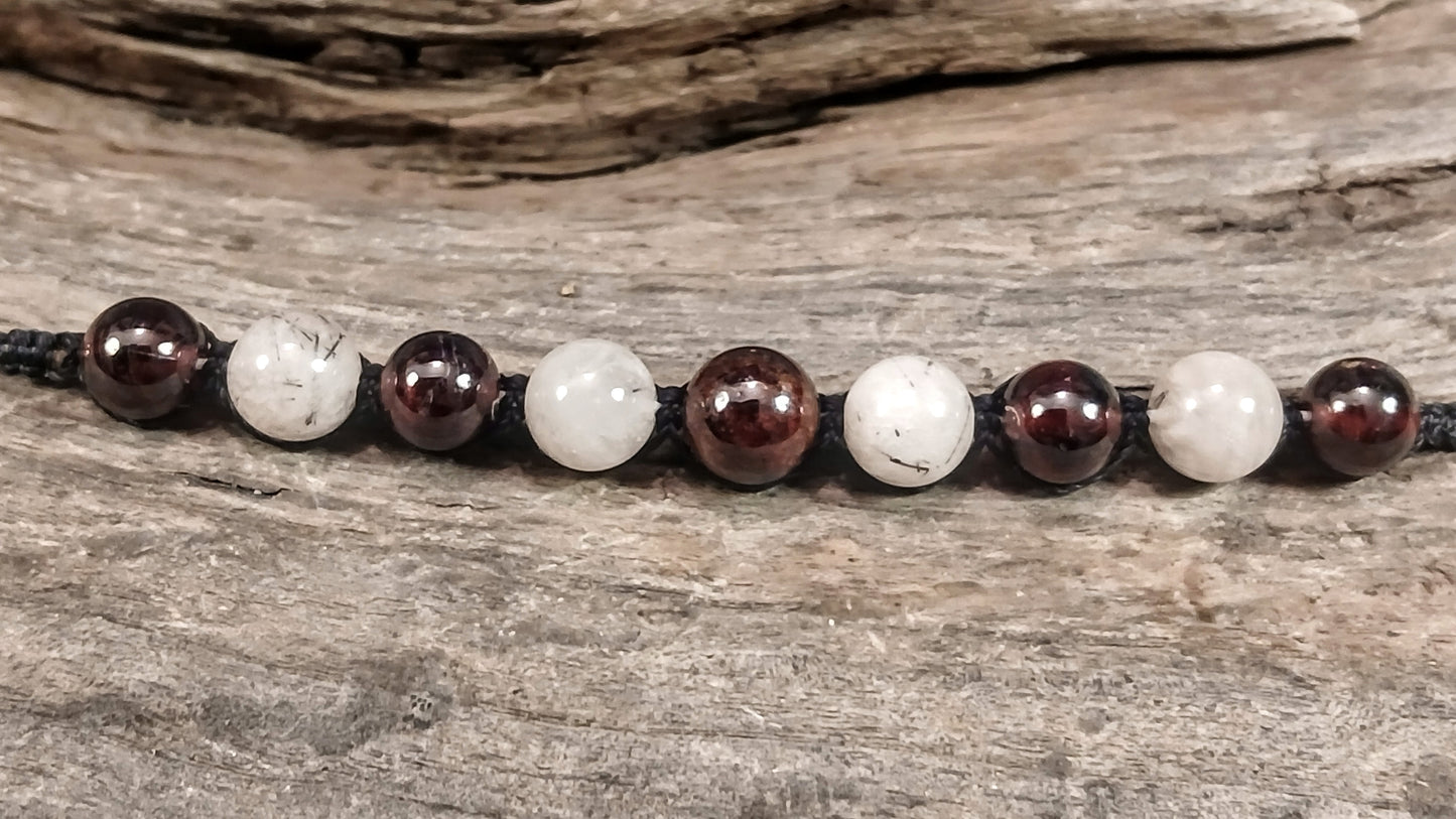 Garnet & Tormalated Quartz
