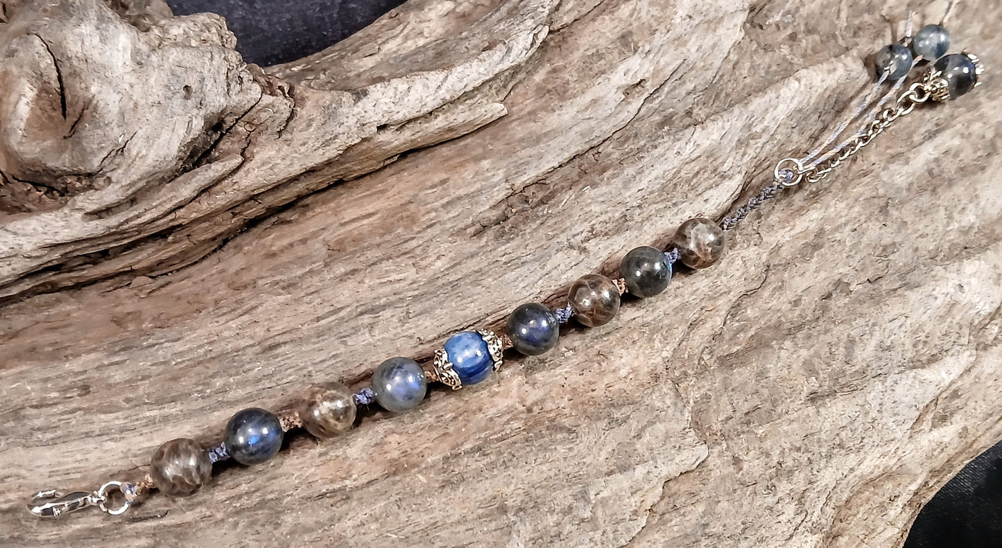 Blue Kyanite, Spectralite and Coffee Spectralite