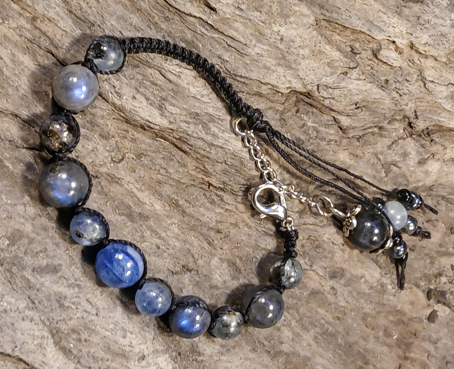 A+ Blue Kyanite Center, Blue Kyanite & Labradorite
