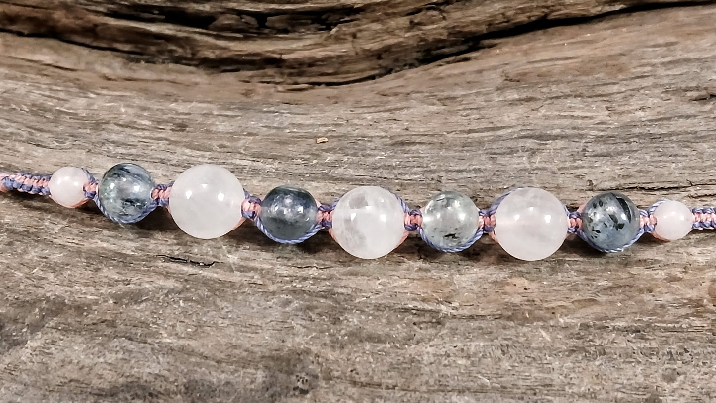 Rose Quartz & Blue Kyanite