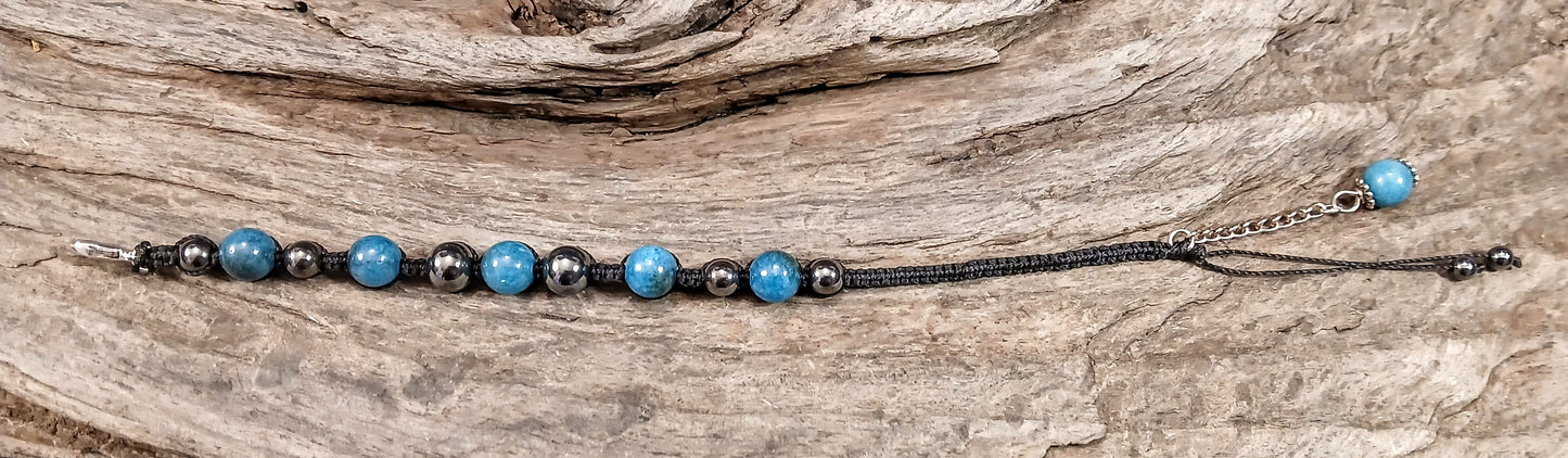 Blue Apatite & Hematite