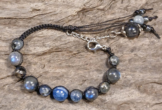 A+ Blue Kyanite Center, Blue Kyanite & Labradorite