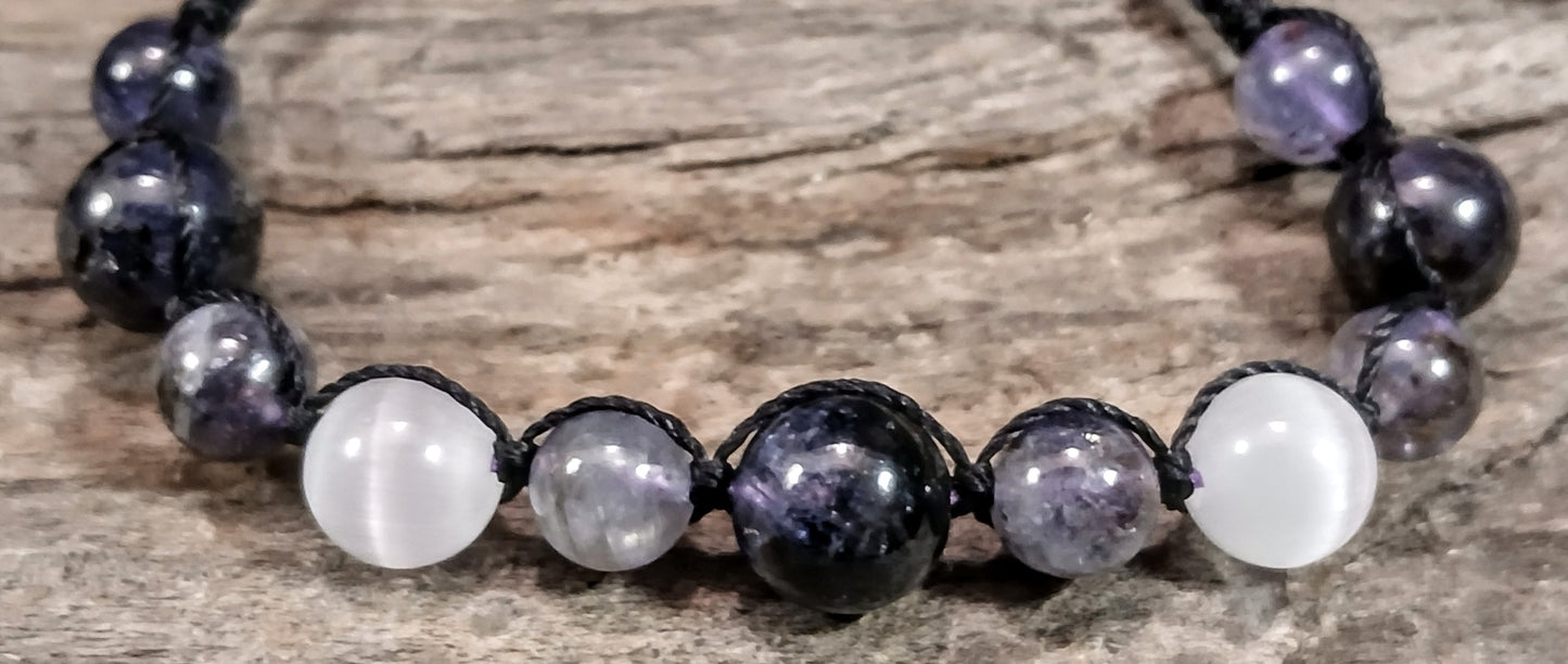 Iolite & Satin Spar