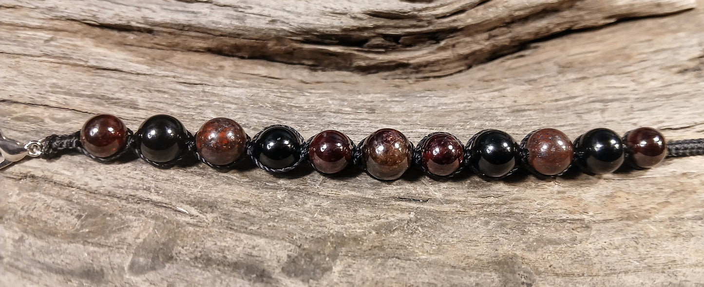 Garnet, Bloodstone and Black Tormaline