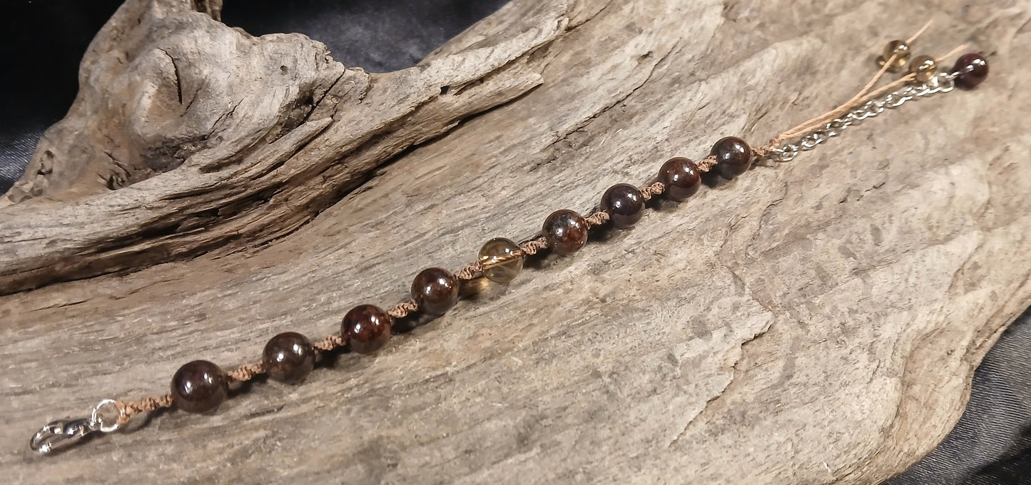 Smokey Quartz and Garnet