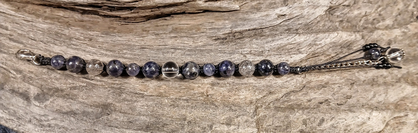 Clear Quartz, Iolite & Tormalated Quartz