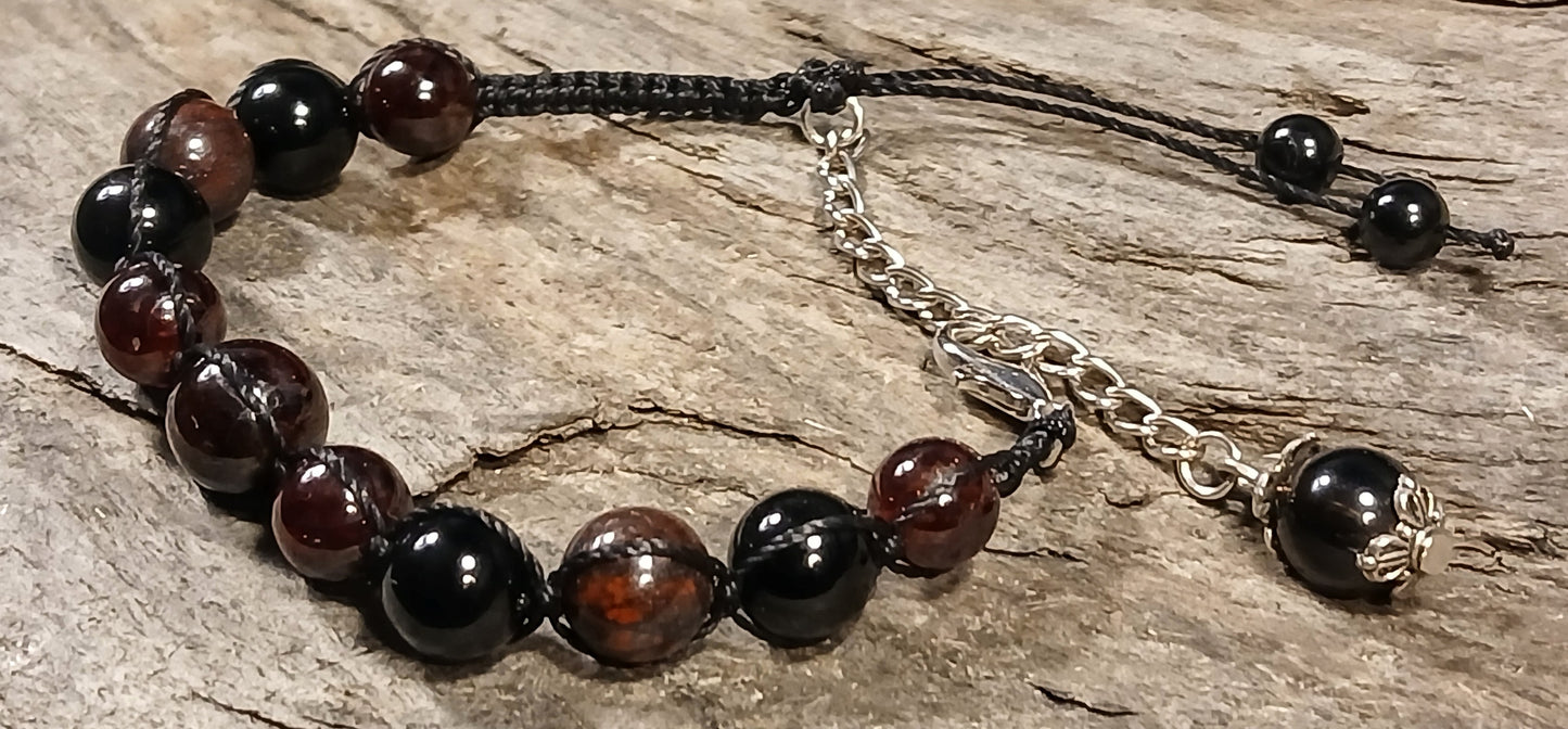 Garnet, Bloodstone and Black Tormaline