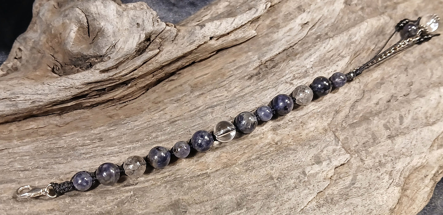 Clear Quartz, Iolite & Tormalated Quartz