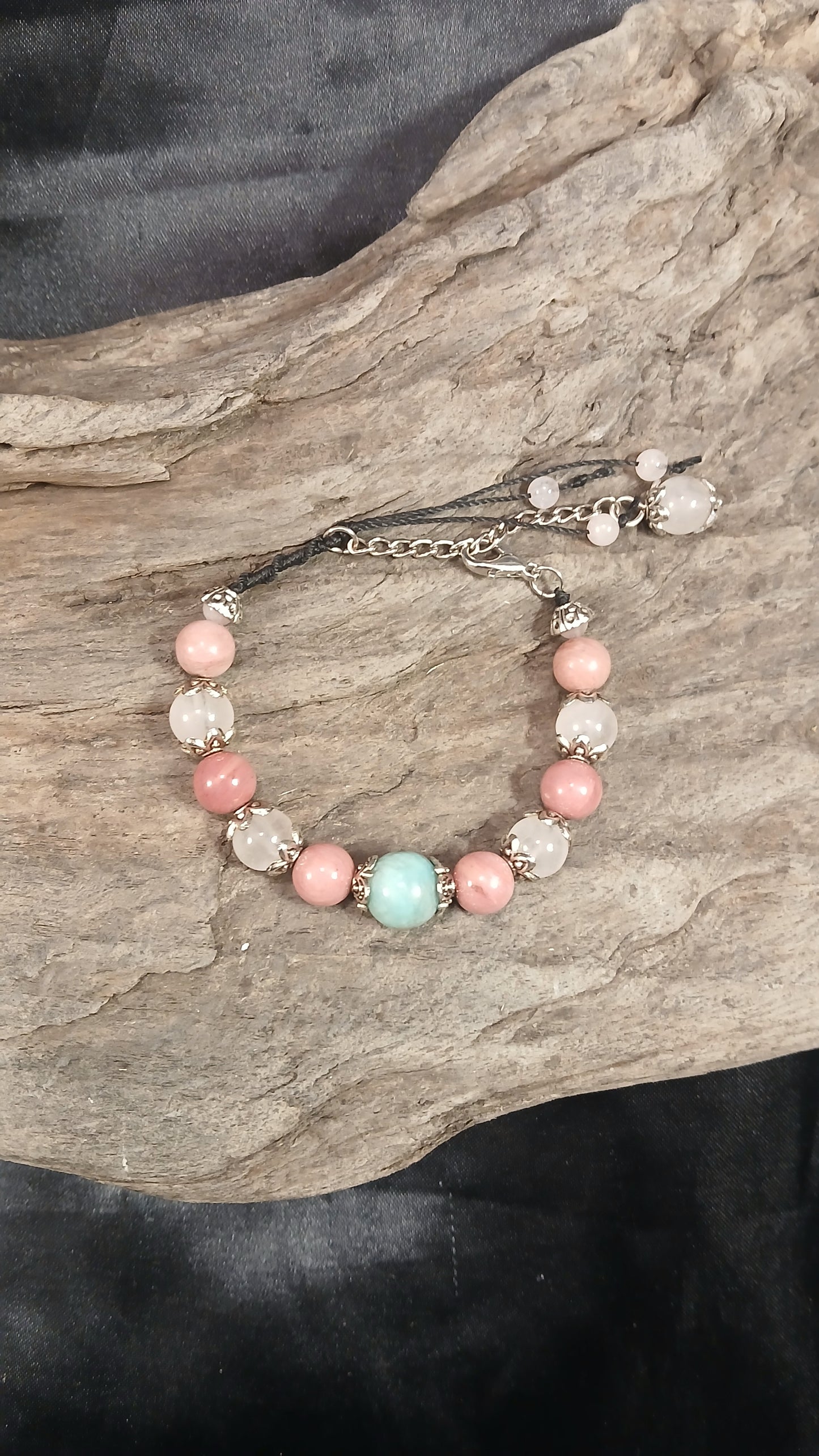 Amazonite, Rhodonite & Rose Quartz