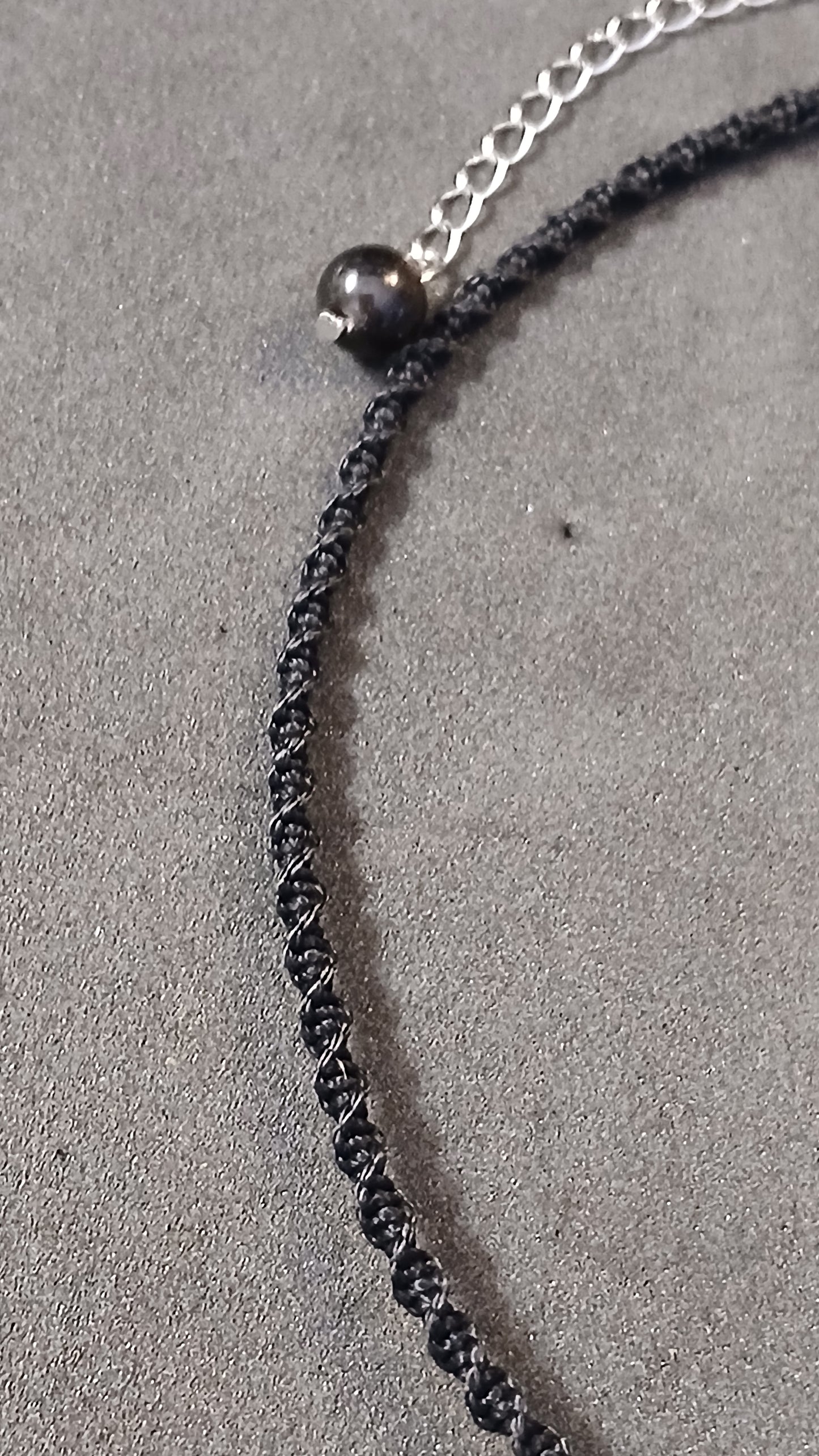Silver Sheen Obsidian Choker/Collar