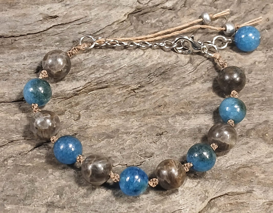 Blue Apatite & Coffee Spectralite