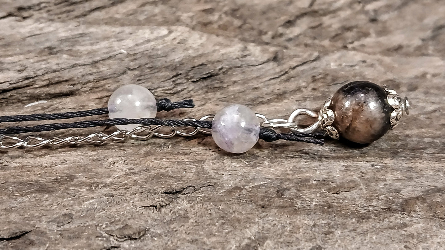 Chiastolite, Black Tormaline with Quartz Inclusions, Tormalated Quartz, Clear Himalayan Quartz & Milky Quartz