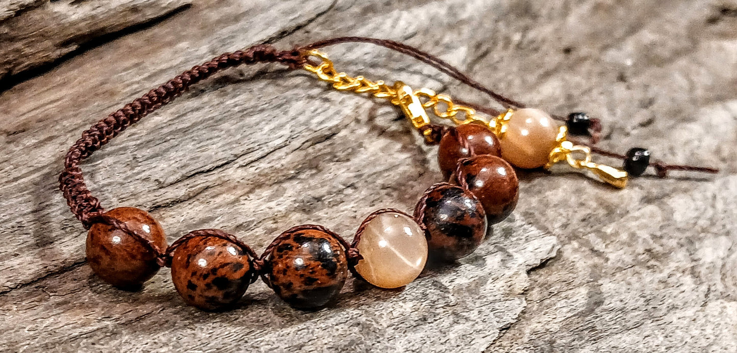 Sunstone & Mahogany Obsidian